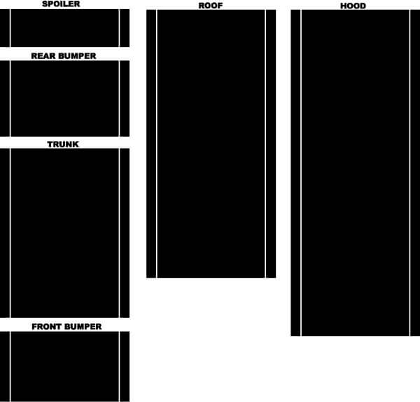 2010 e 2020 Musclecar Musclecarmodel Super Snake Style Stripe Kit adesivi per decalcomanie in vinile