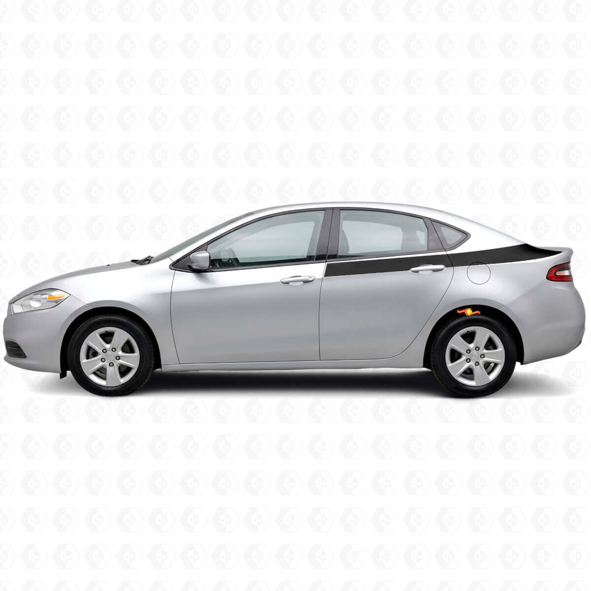 Kit Adesivi in Vinile Strisce Laterali Posteriori Accent per Dodge Dart 2013+