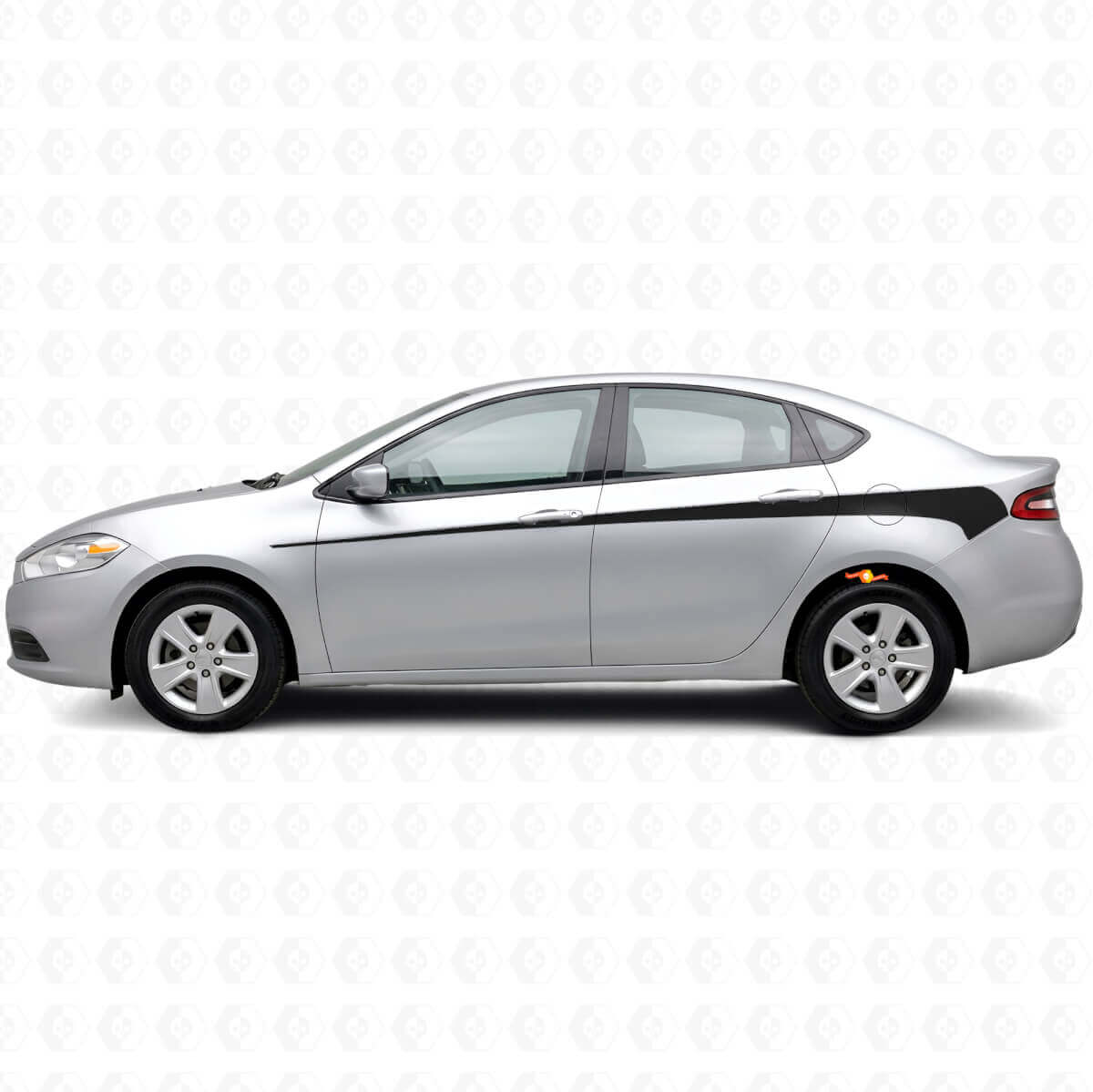 Kit di adesivi in vinile con strisce laterali decorate per Dodge Dart 2013+