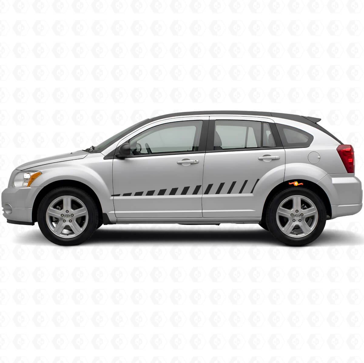 Kit Adesivi in Vinile Strisce Laterali Stile Strobo per Dodge Caliber 2007+