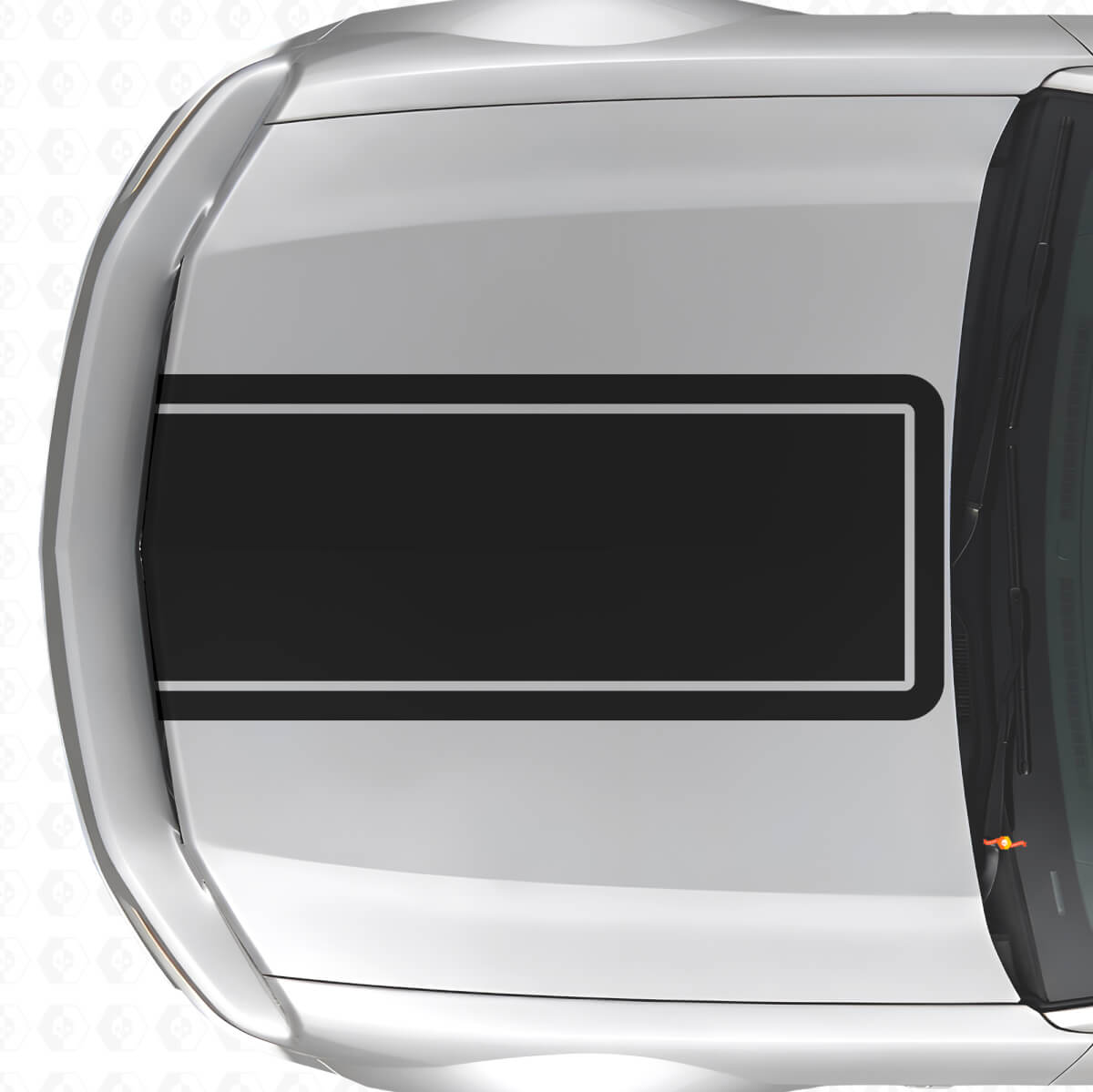 Adesivo in Vinile Barra Contorno Blackout Cofano per Musclecar Musclecarmodel Mach 1 2005-09