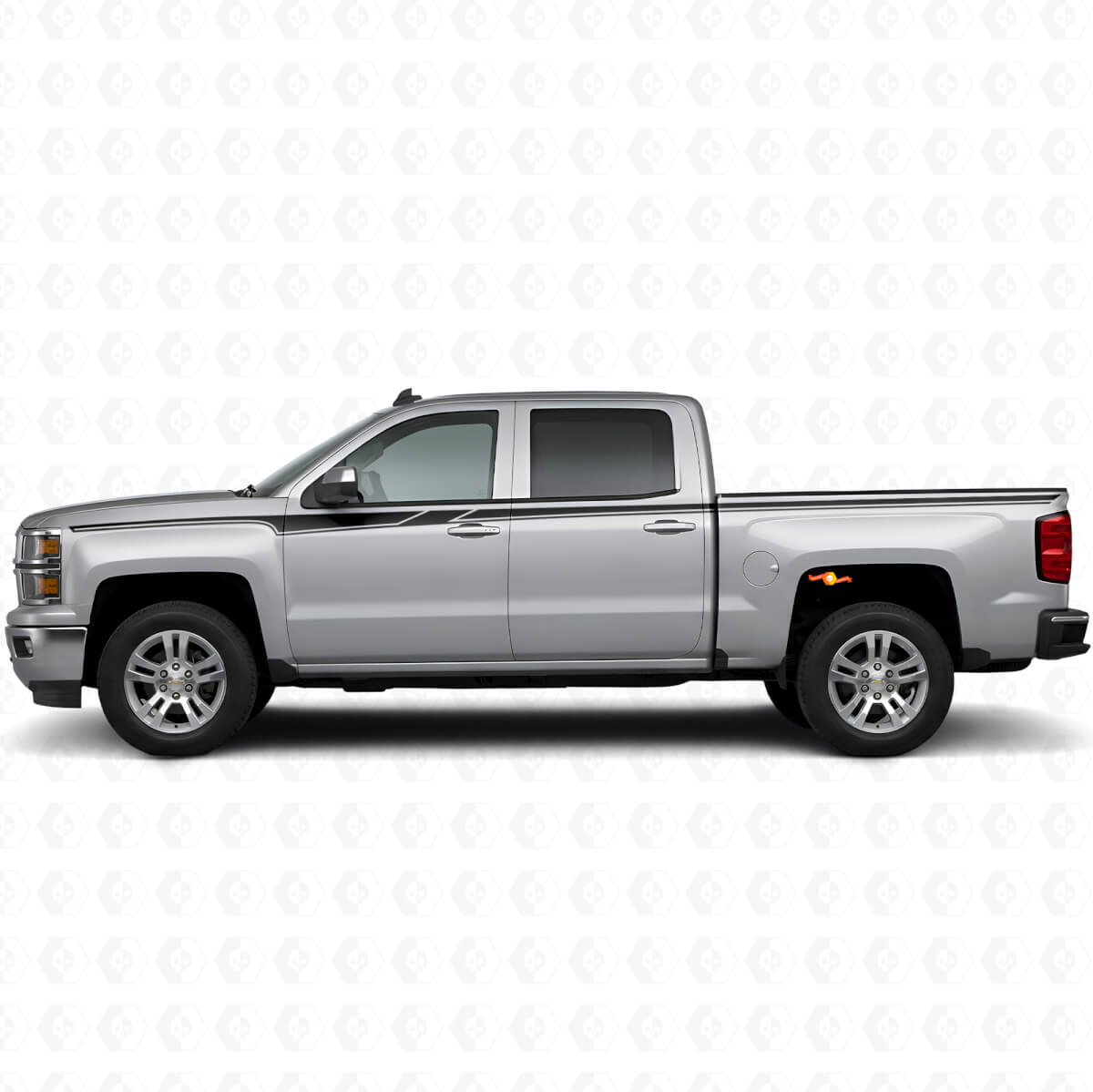 Kit di Adesivi in Vinile Strisce Laterali Accent per Chevrolet Silverado 2014+
