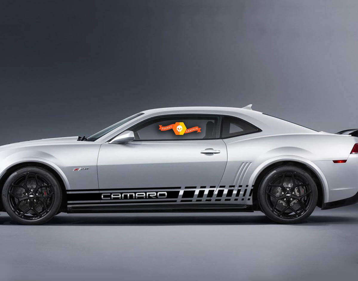 2 adesivi per decalcomanie in vinile per auto da corsa con grafica a colori multipli per Chevrolet Camaro
