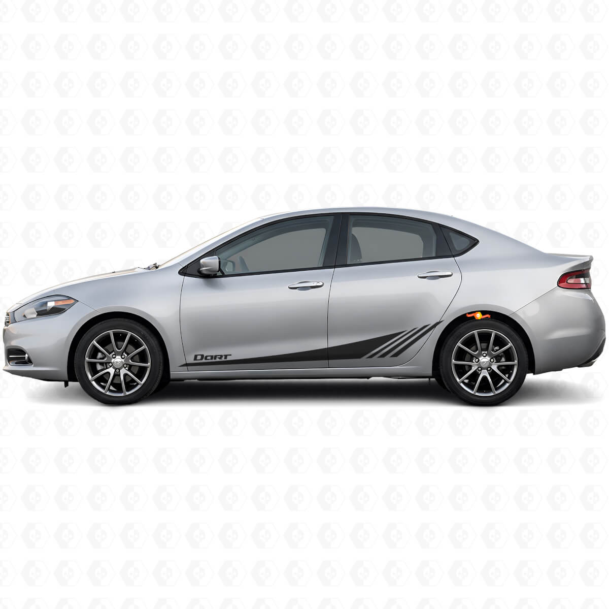 Kit Adesivi in Vinile Strisce Laterali Datr Lower Strobe per Dodge Dart 2013-2016