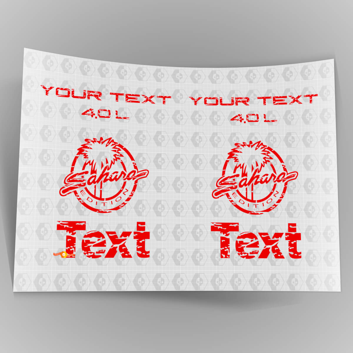 Loghi parafango Jeep Wrangler Sahara 4.0 TJ consumati 1997-2006