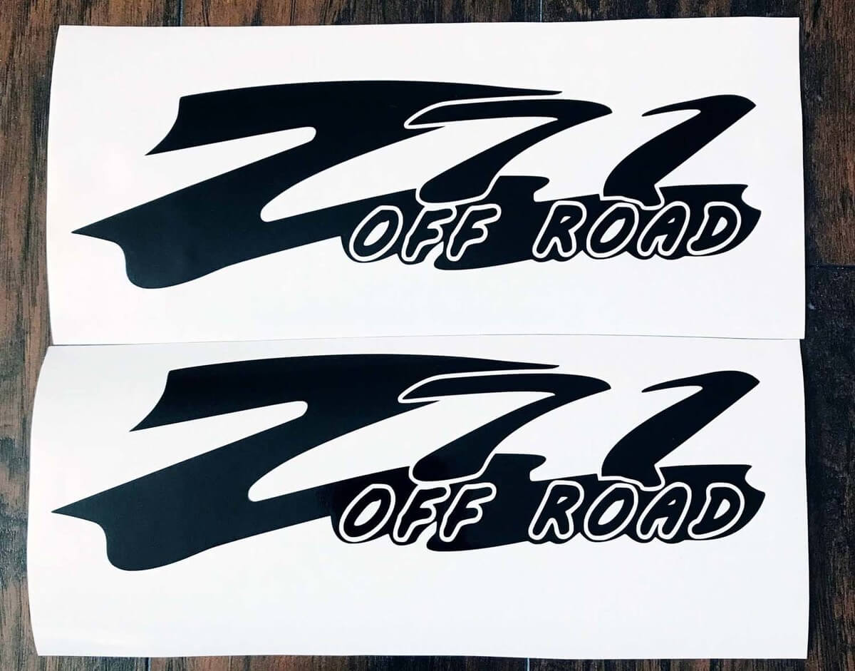 Z71 Off Road Corpo Portellone Parafango Decalcomanie 2PC Set Corpo Finestra Adesivo In Vinile Per Silverado Tahoe GMC Sierra c3
