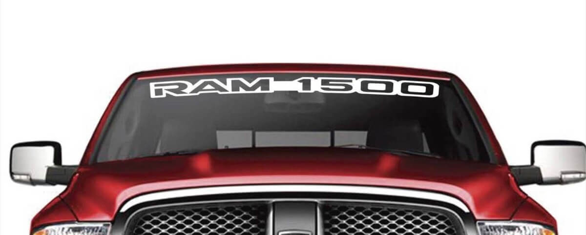 Adesivo in Vinile per Parabrezza con Marchio per Dodge Ram 1500