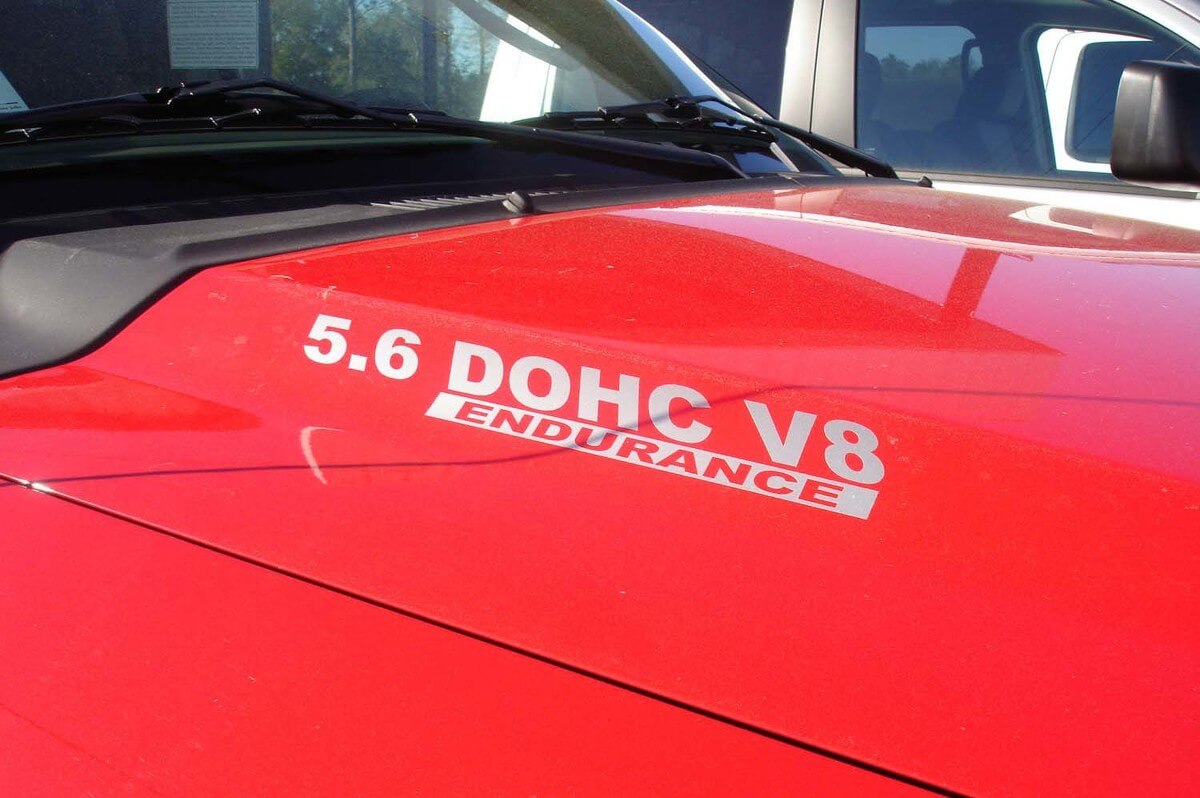 Kit di Adesivi in Vinile per Cofano Endurance 5.6 DOHC V8 per Nissan Titan