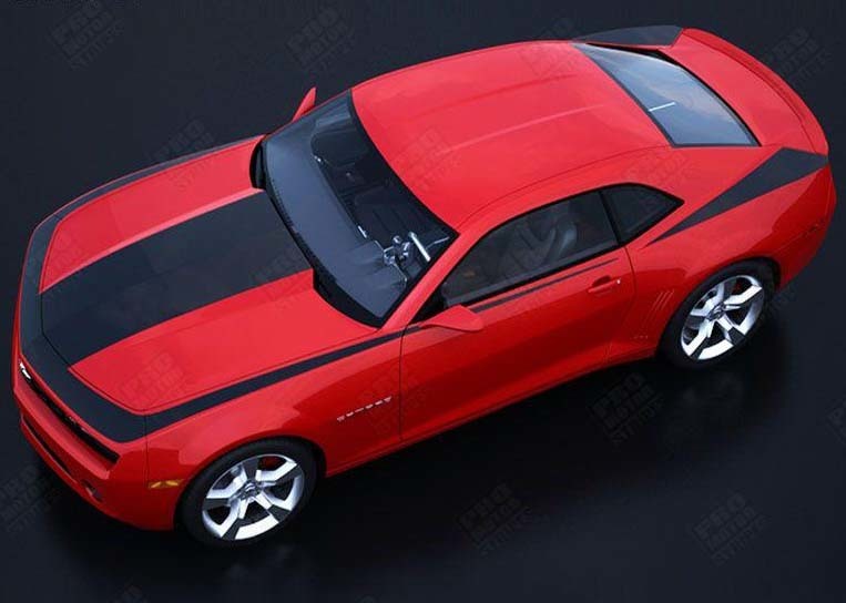 Speed Style Center And Side Stripe Kit — Adesivo in vinile (cofano, fianco) per Chevrolet Camaro 2010-2015