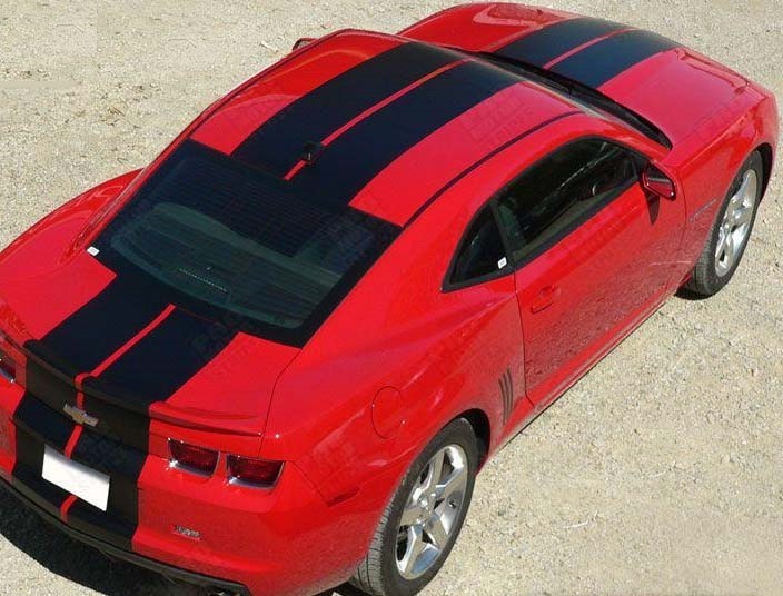 Pace Style Dual Center Racing Stripe Kit — Adesivo in vinile (cofano, tetto, baule, paraurti posteriore, paraurti anteriore) per Chevrolet Camaro 2010-2015_2