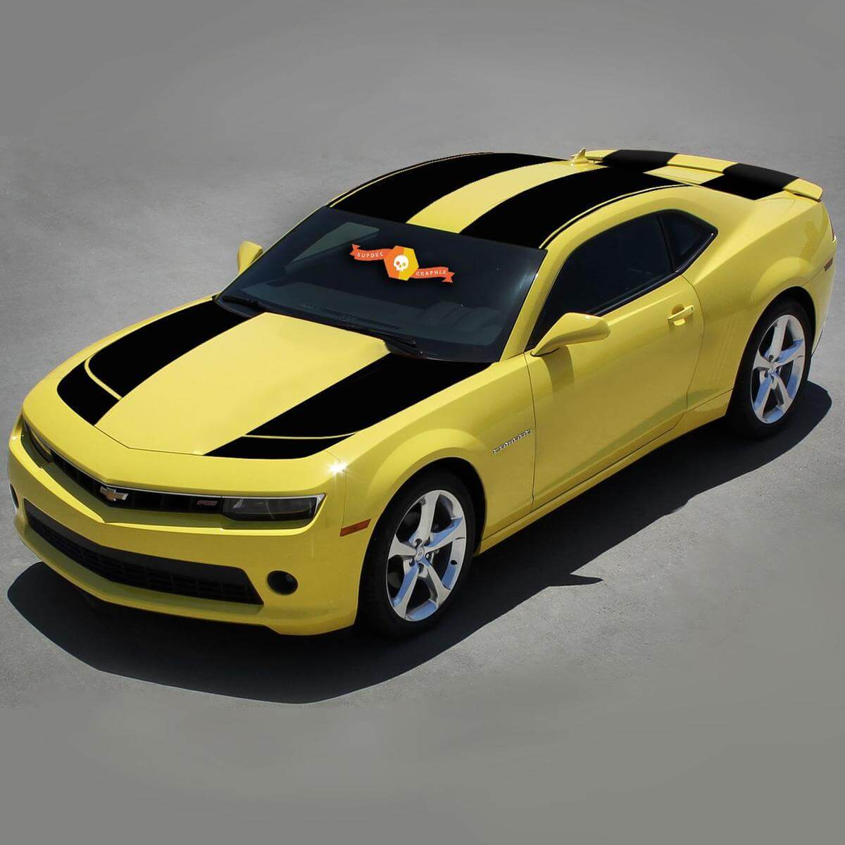 Kit Adesivi in Vinile Strisce Racing Stile Bumblebee Completo per Chevrolet Camaro 2010-2015