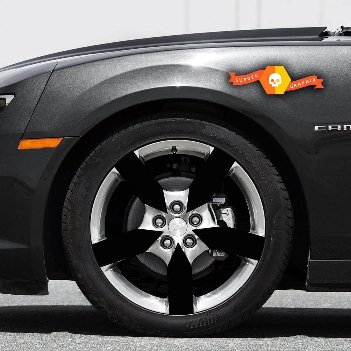 Set di Adesivi in Vinile per Sovrapposizione Inserti Ruota per Chevrolet Camaro 2010-2015