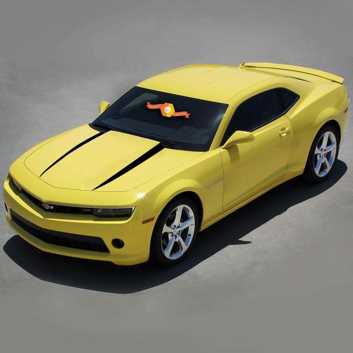 Adesivi in Vinile a Strisce a Punte per Cofano per Chevrolet Camaro 2010-2015