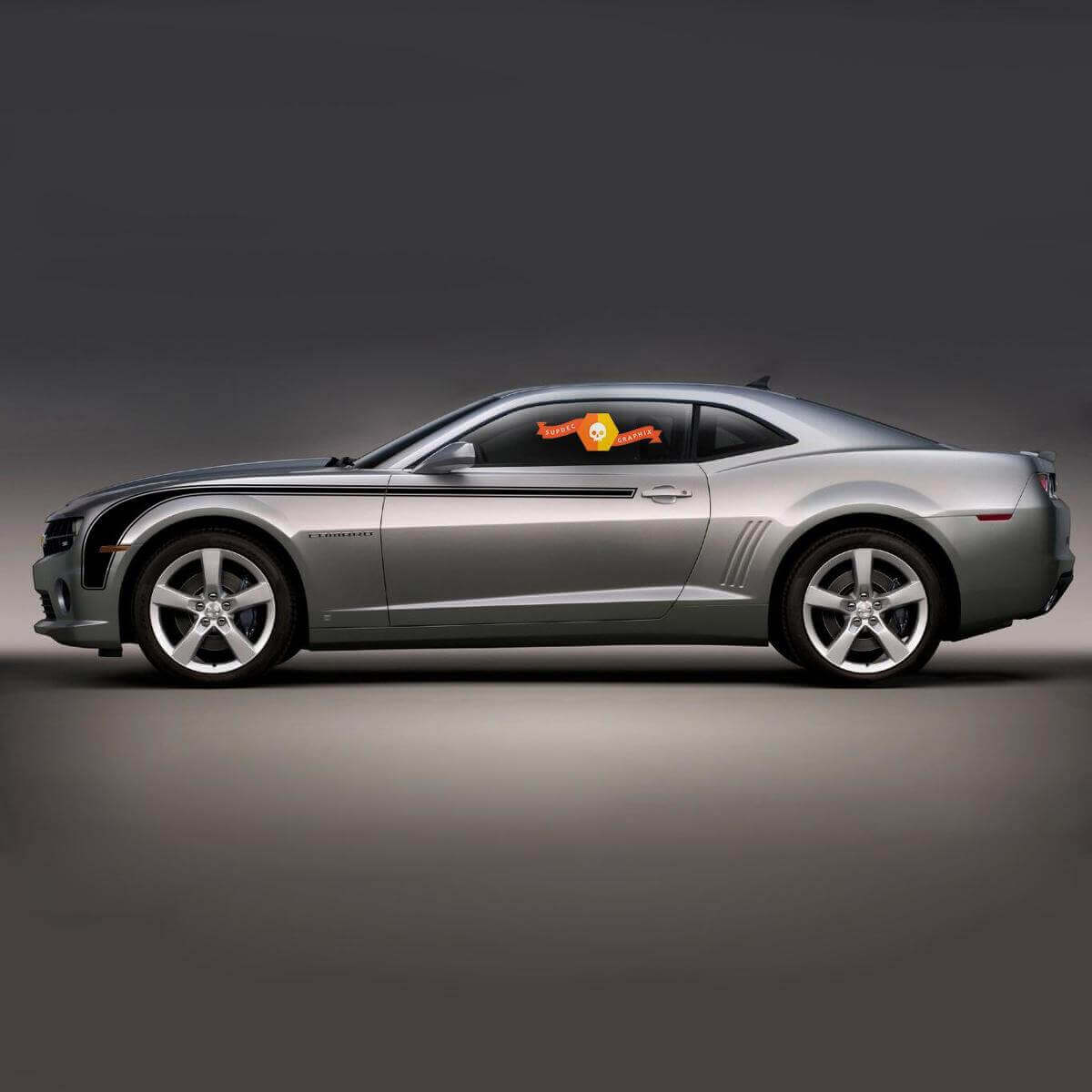 Kit Adesivi in Vinile con Strisce Laterali Curve per Chevrolet Camaro 2010-2013