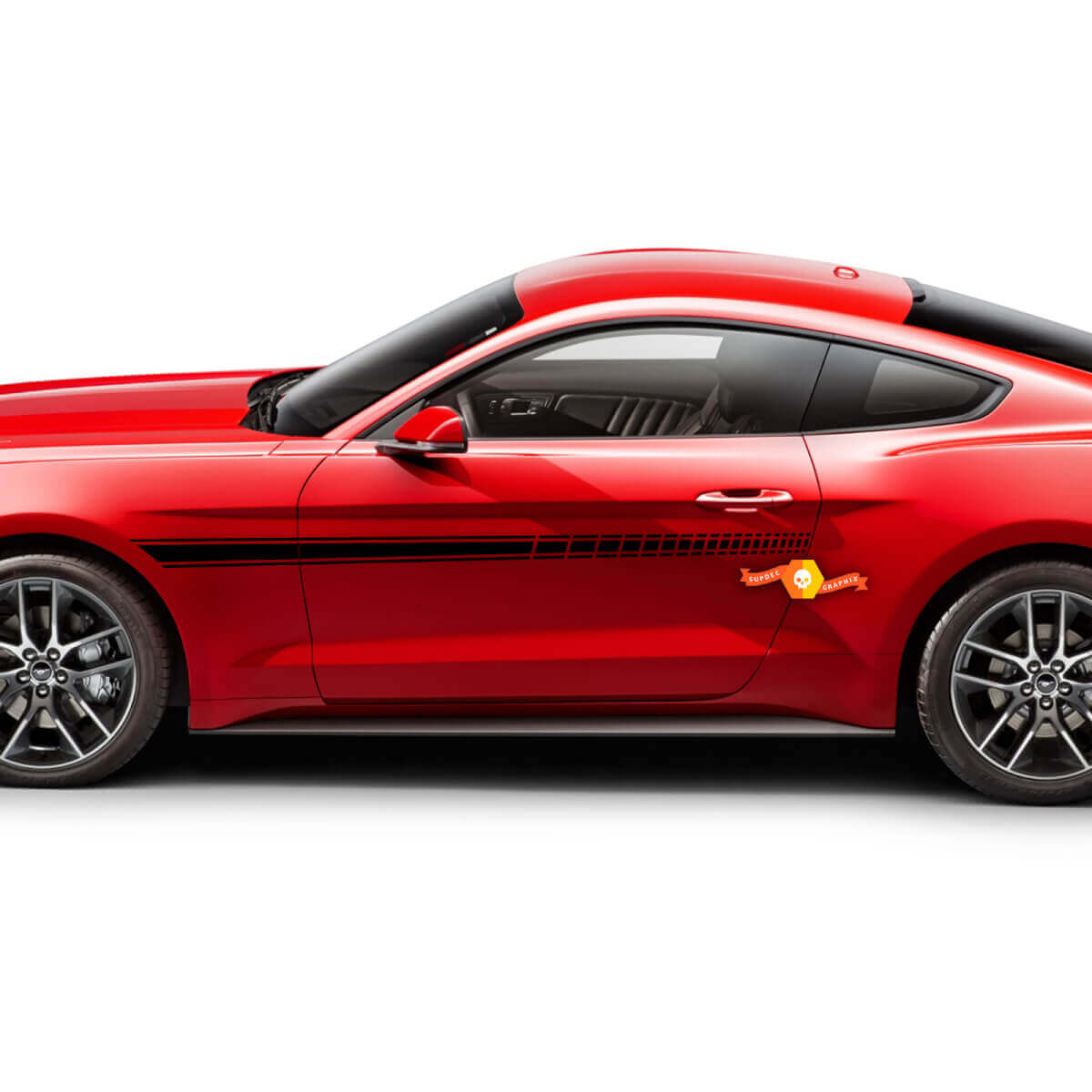 Ford Mustang 2005-2024 Adesivi per decalcomanie con strisce per porte laterali
