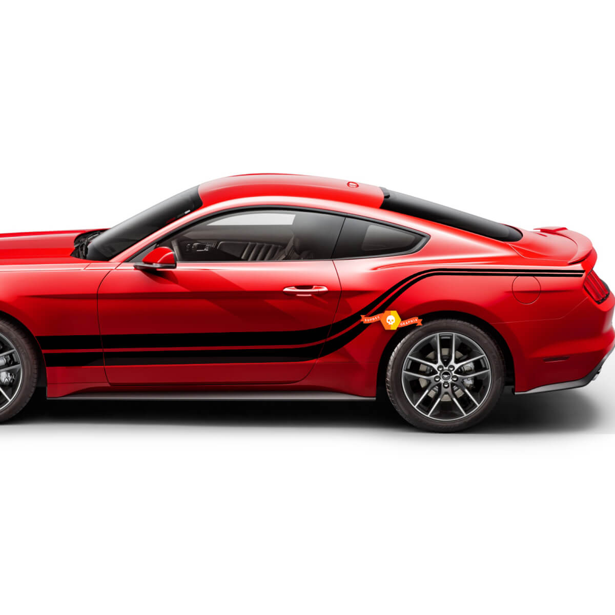 Strisce a doppia onda adatte agli adesivi per decalcomanie in vinile Ford Mustang 2005-2024
