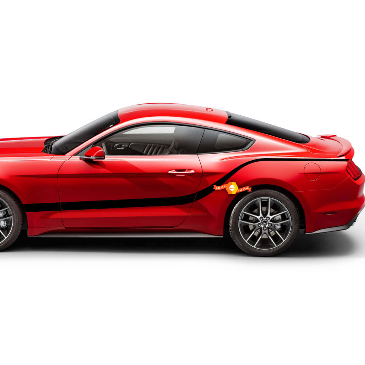 2x strisce per adesivi decalcomanie Ford Mustang SIDE Accent
