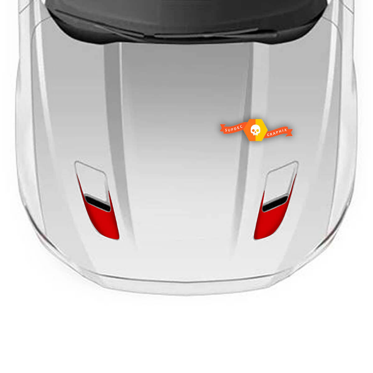 Accenti sulla presa del cofano per adesivi decalcomanie Musclecar Musclecarmodel 2005-2024
