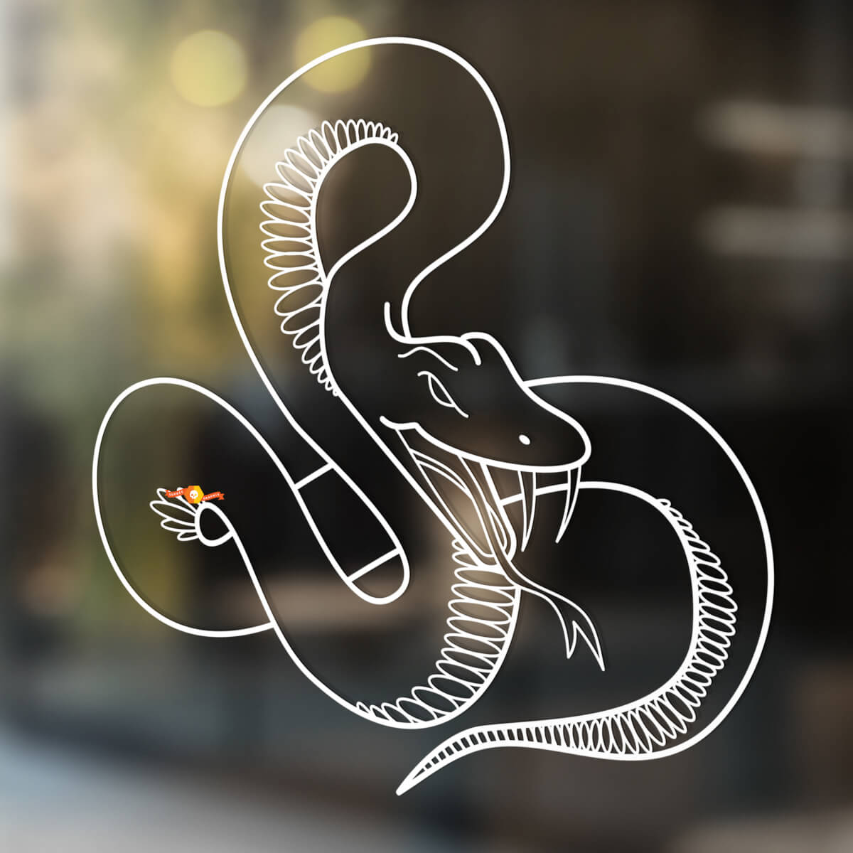 Serpente Vinile Arte Parete Finestra Bagno Adesivo Decalcomania rimovibile#16
