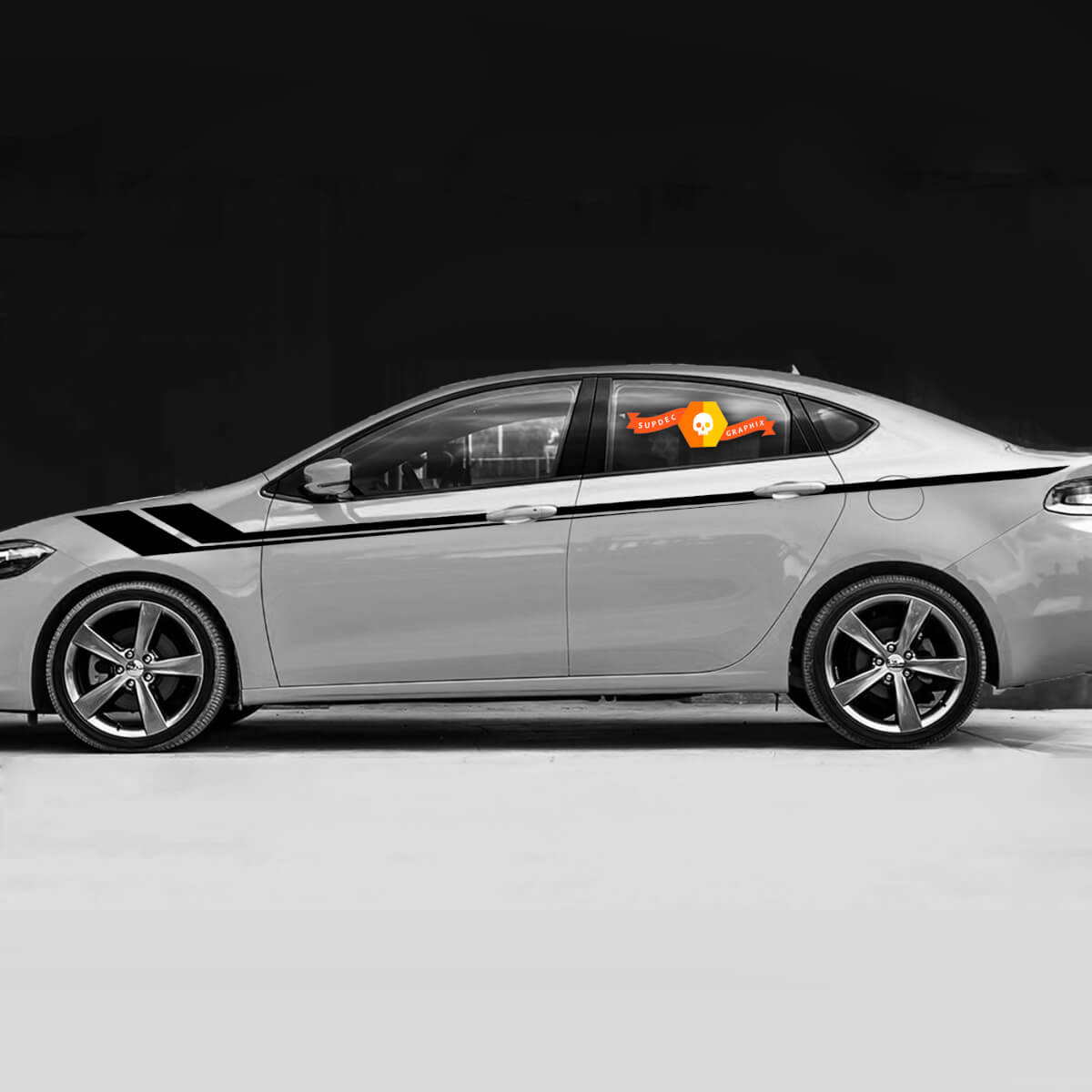 Decalcomanie per adesivi Hash Fender e porte per Dodge DART 2013-2018
