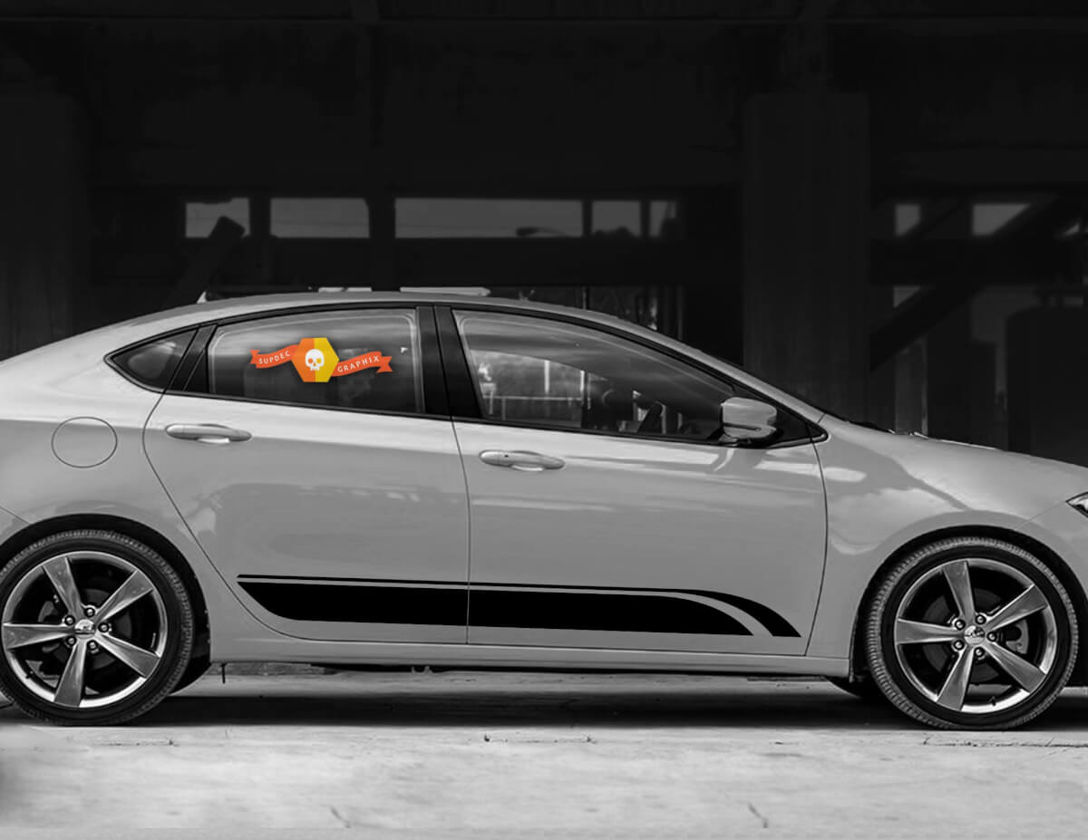 Strisce Laterali Inferiori del Pannello Rocker Porta 4 per Dodge Dart