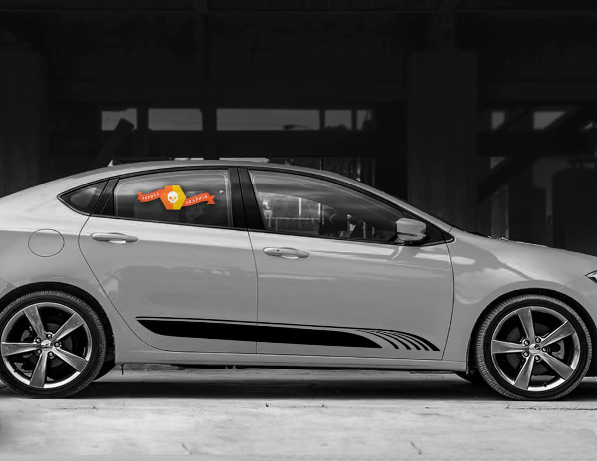 Dodge Dart 2013 -2020 Strisce laterali del pannello dei bilancieri della portiera inferiore