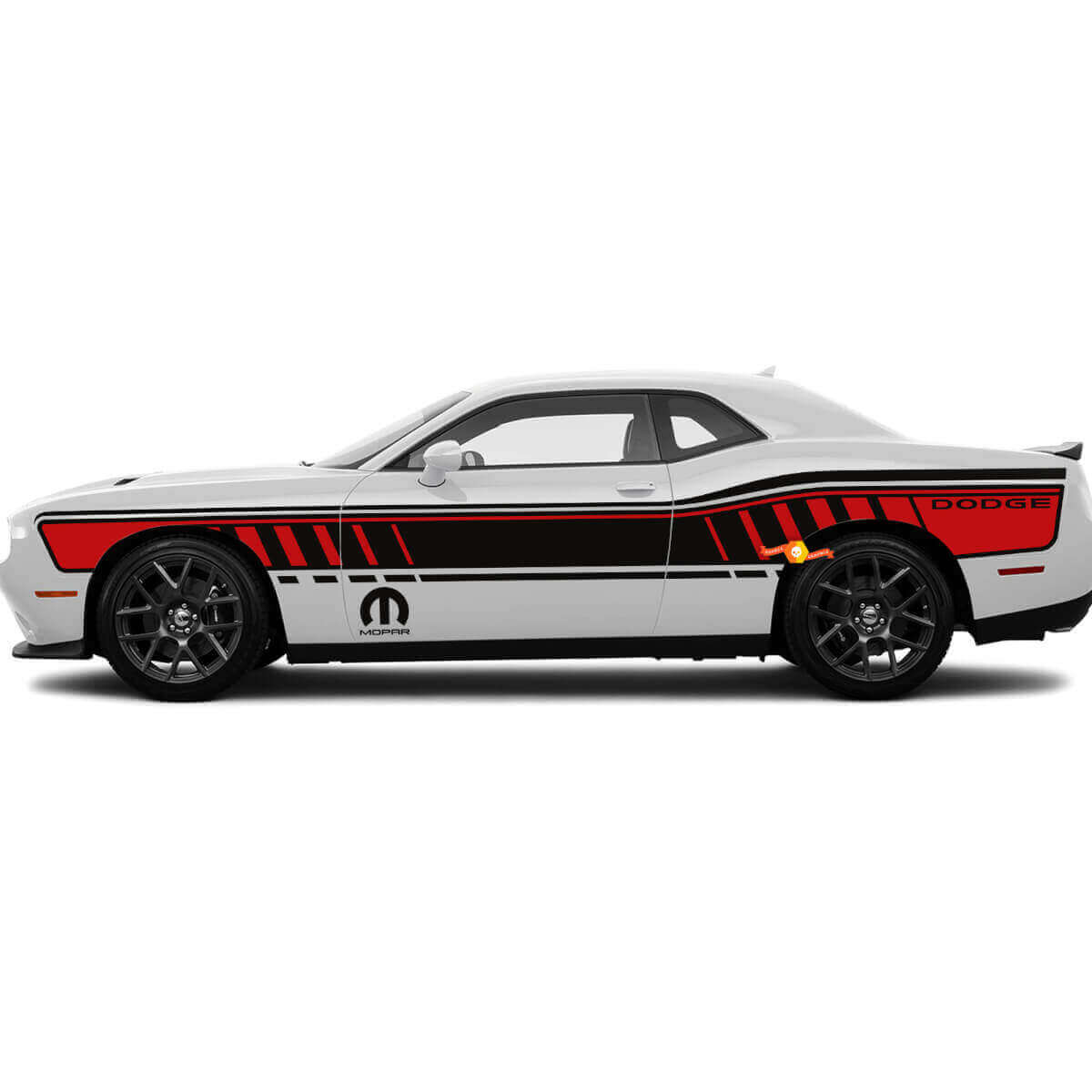 Adesivi per Porta Laterale Completa Stile SRT Hot Wheels per Dodge Challenger