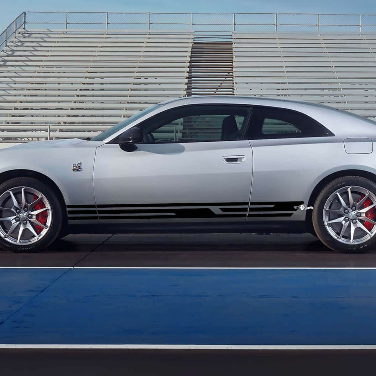 Adesivi geometrici a strisce per pannelli laterali per Dodge Charger Electric