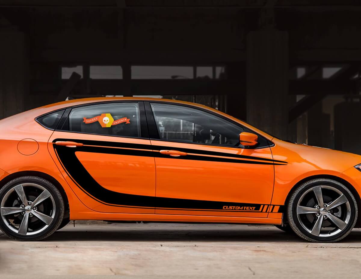 Adesivo in Vinile Strisce Laterali C 2 per Dodge Dart