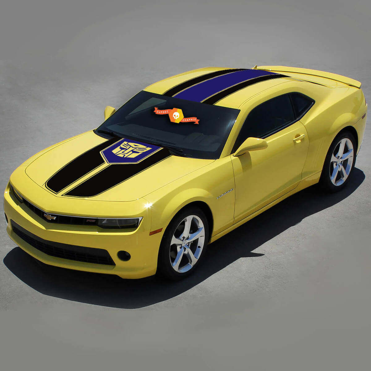 Kit Adesivi in Vinile Strisce Laterali Superiori Stile Transformer per Chevrolet Camaro 2010-2015