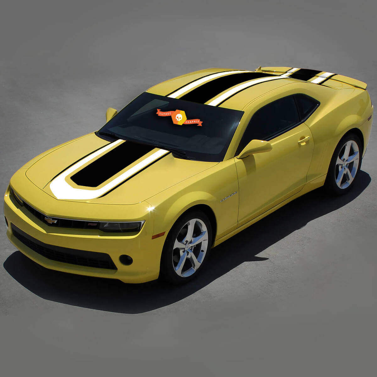 Kit Adesivi in Vinile a Strisce Laterali Complete in Stile Hot Wheels per Chevrolet Camaro 2010-15