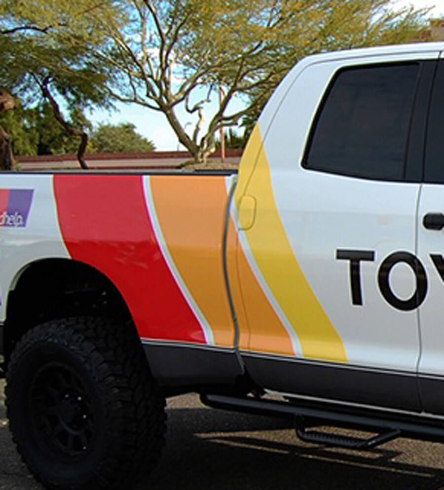 Kit di Adesivi in Vinile Strisce Laterali Stile Retrò Old School per Toyota Tundra