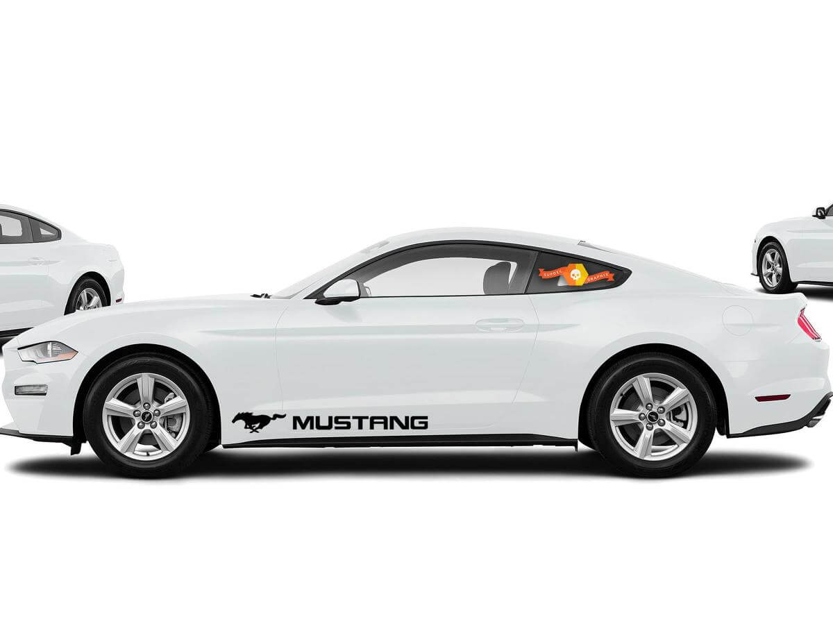 FORD MUSTANG 2X lato vinile corpo decalcomanie adesivo auto logo grafica emblema logo
