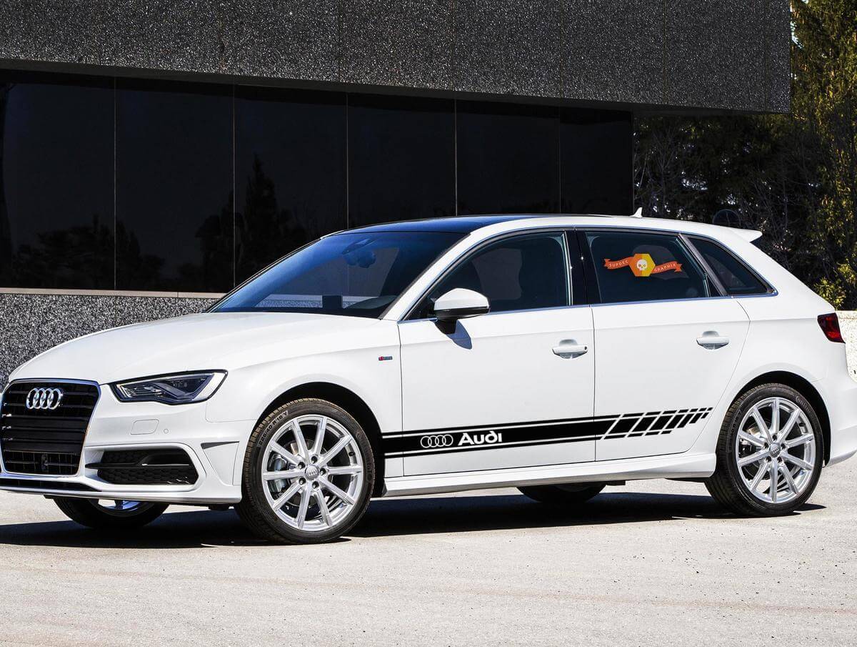 Kit di decalcomanie laterali in vinile stile racing per Audi A5