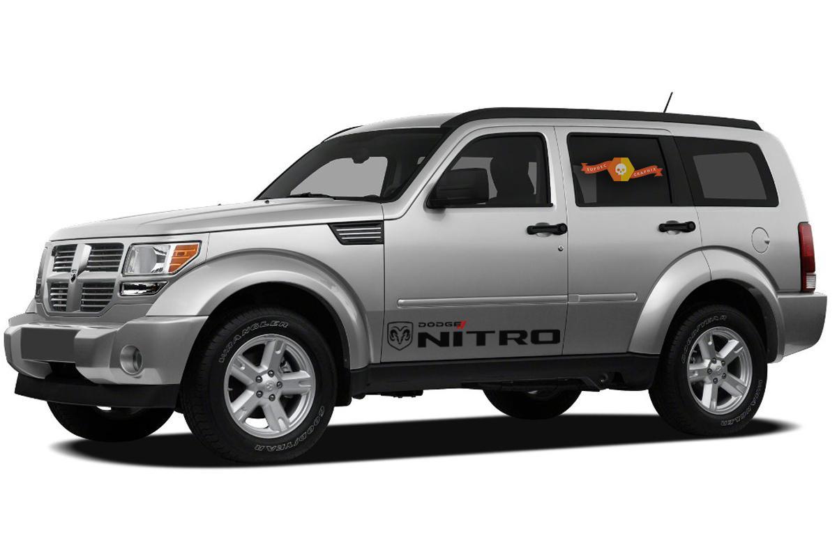 Dodge Nitro 2x adesivi da corsa logo grafica per vinile corpo decalcomanie laterali strisce