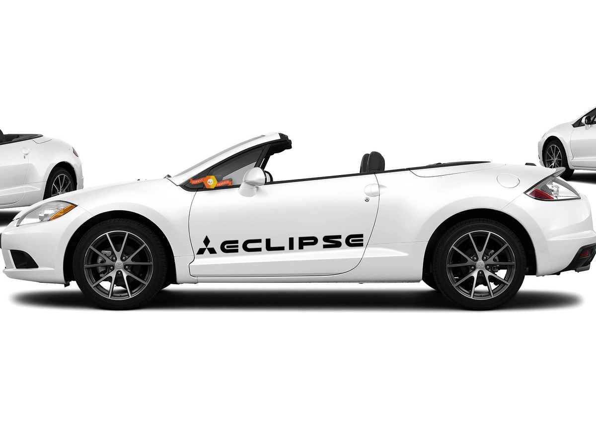 Mitsubishi Eclipse 2x strisce laterali in vinile corpo adesivo adesivo grafica emblema logo