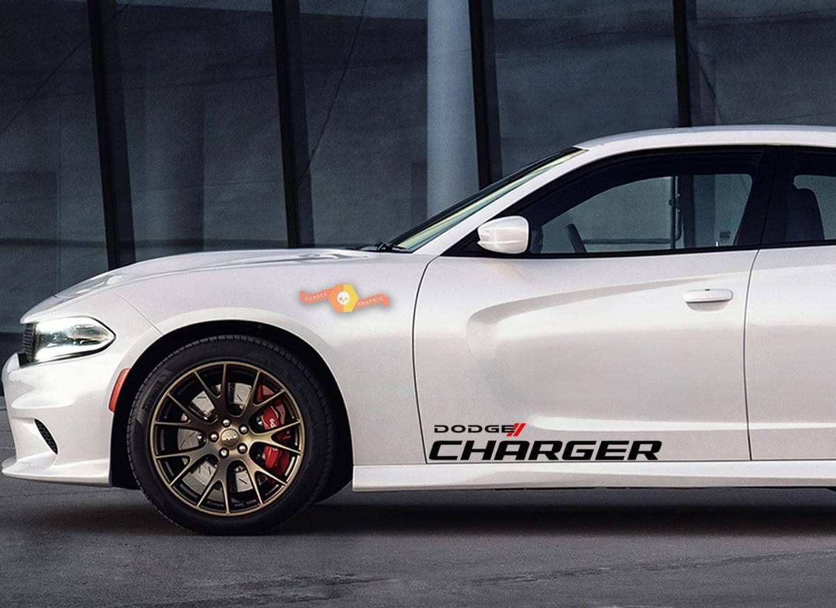 Kit Adesivi in Vinile Racing a Striscia Laterale per Dodge Charger 2011-2018