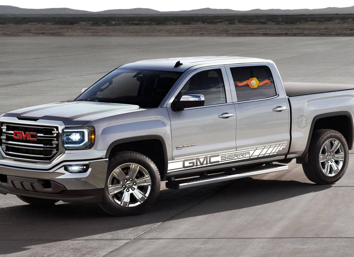 Kit di Adesivi in Vinile con Striscia Laterale Decorata per GMC Sierra 1500