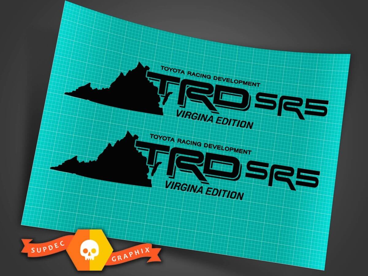 Set Adesivi in Vinile TRD SR5 Virginia Edition per Toyota Tacoma
