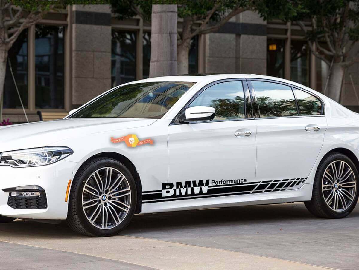 Set Adesivi in Vinile Strisce Laterali Stile BMW Performance per BMW