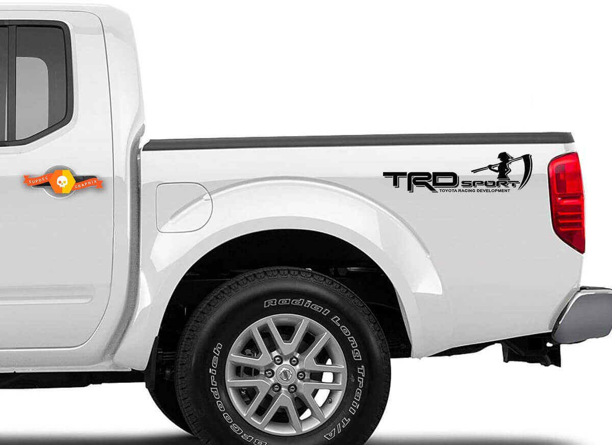 Coppia di Adesivi in Vinile per Cassone TRD Sport Truck per Toyota Tacoma Tundra