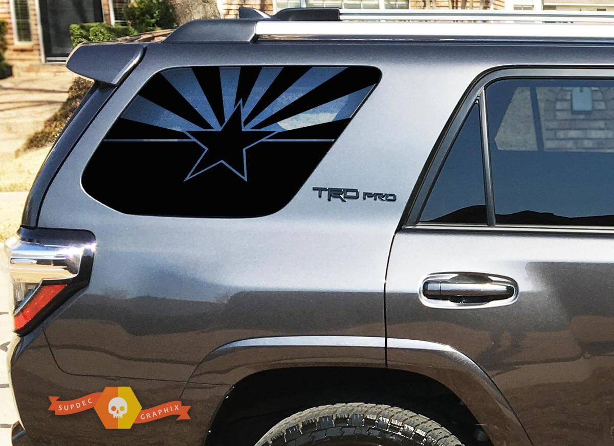 Adesivo in Vinile con Bandiera dello Stato dell'Arizona per Finestrino Laterale Posteriore Toyota 4Runner 2010-2019