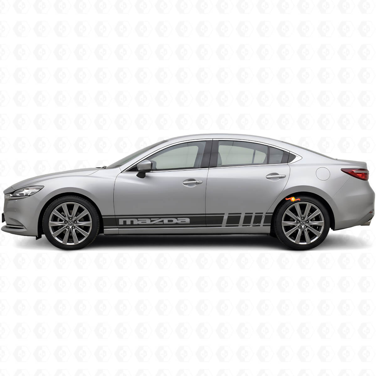 Kit Adesivi in Vinile con Strisce per Minigonne Brandizzate per Mazda 6