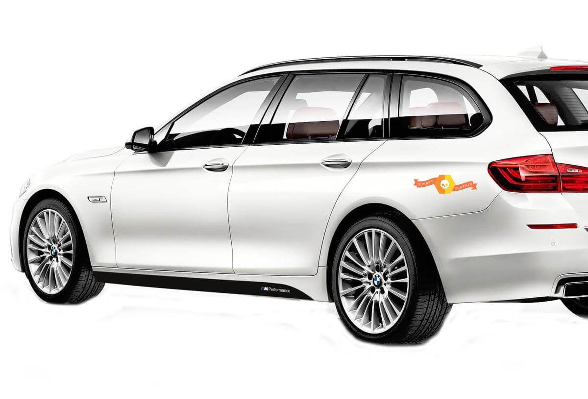 Decalcomanie adesivi per minigonne laterali BMW F10 F11 Serie 5 M SPORT M Performance
