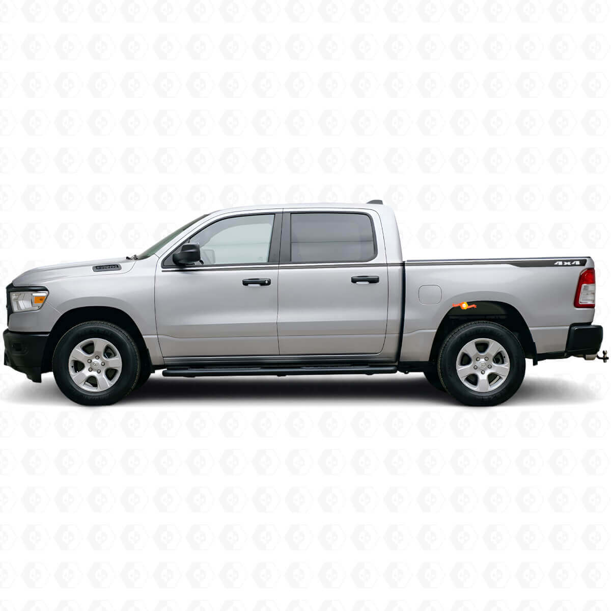 Kit Adesivi in Vinile Sottili a Strisce Laterali 4x4 per Dodge Ram 1500