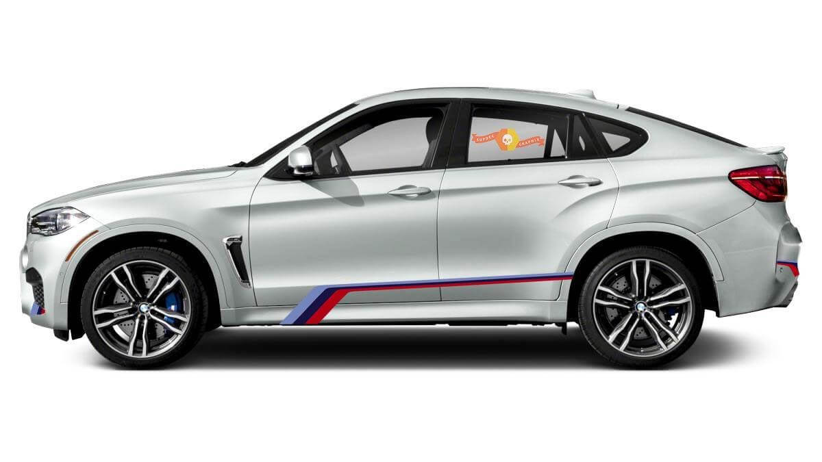Kit Adesivi Vinile Strisce Laterali M Performance per BMW X6M F86 2014-2019