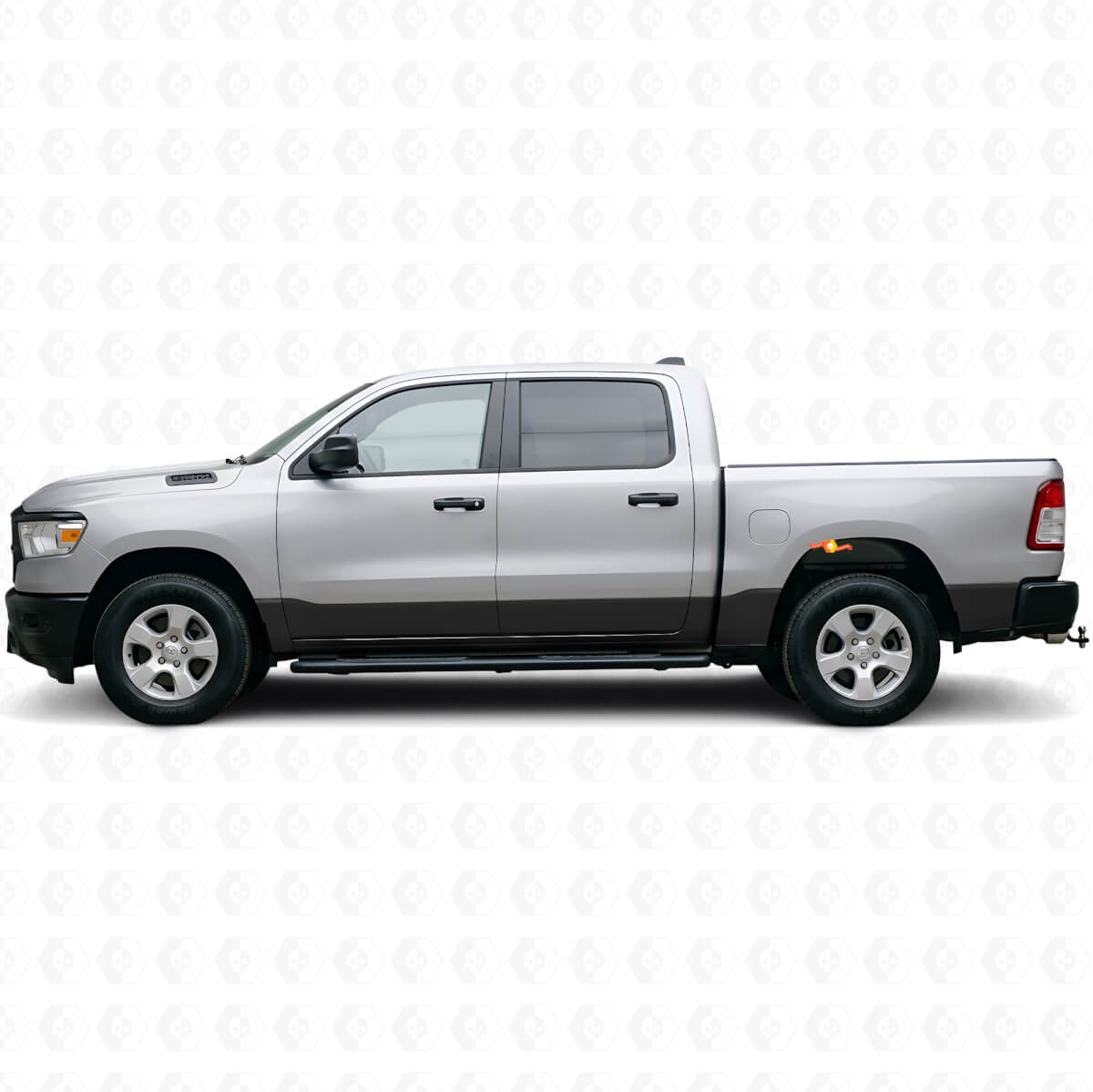 Kit di decalcomanie in vinile a striscia dritta per pannello laterale per Dodge Ram 1500