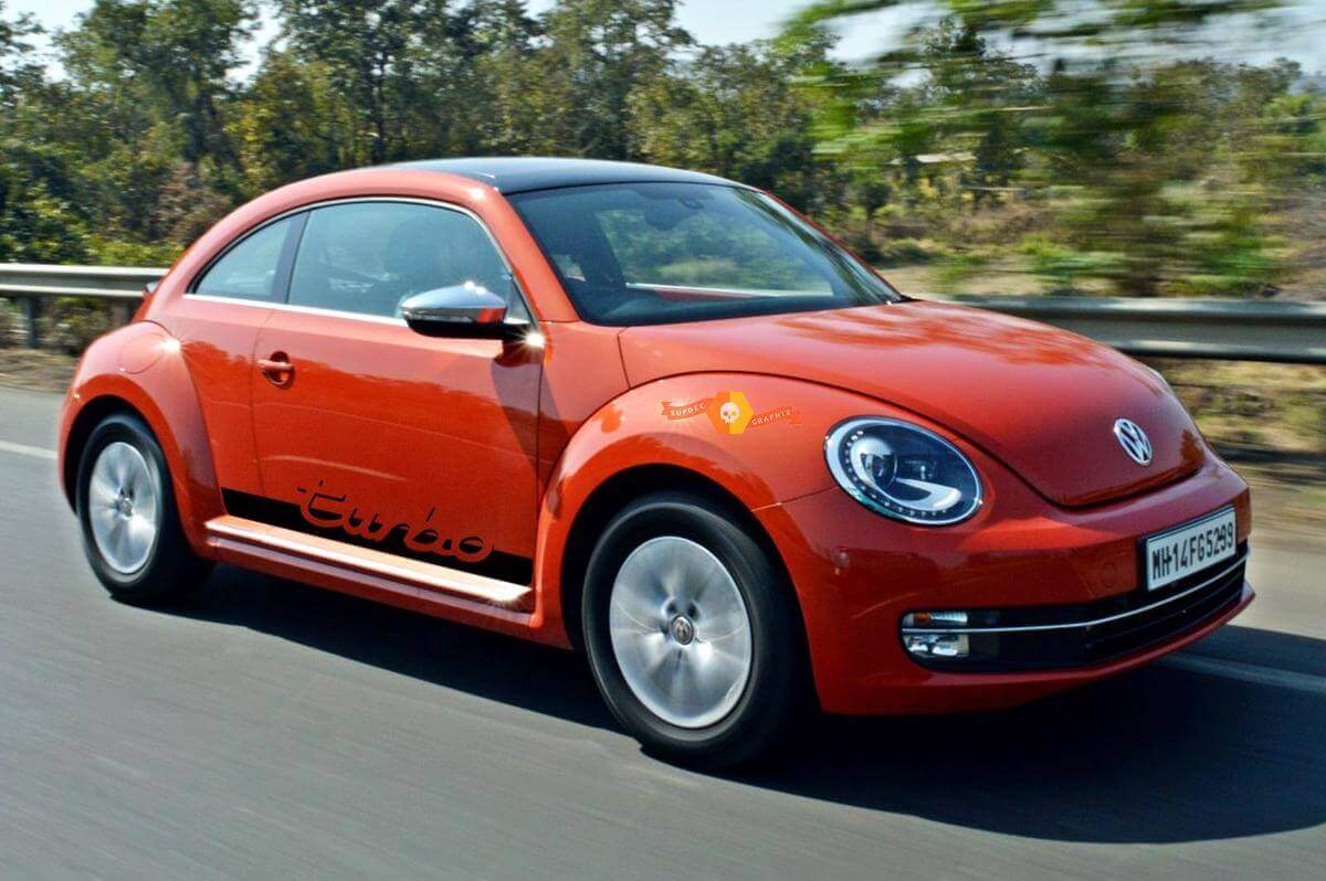 Adesivi in Vinile a Strisce Laterali Turbo Script per VW Beetle 2011-2018