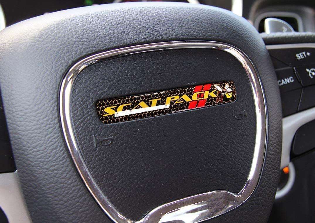 Adesivo bombato volante stile Scat Pack Bee per Dodge Challenger Charger