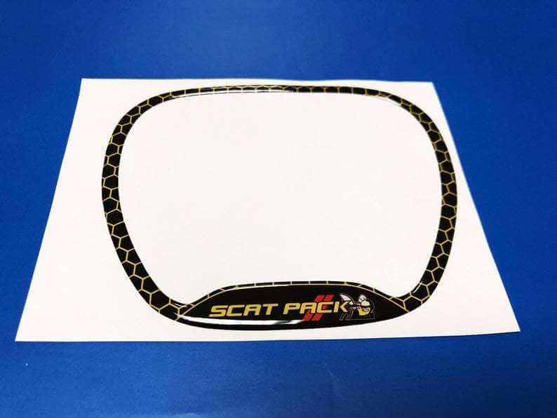 Adesivo Anello della Cornice del Volante Stile Scat Pack per Dodge Challenger Charger